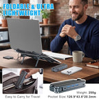 Laptop Stand with Docking Station Foldable Computer Riser Desk Hub - Image 5