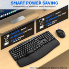 Wireless Keyboard and Mouse Combo, Bluetooth/2.4G Dual-Mode(Black Graphite) - Image 7