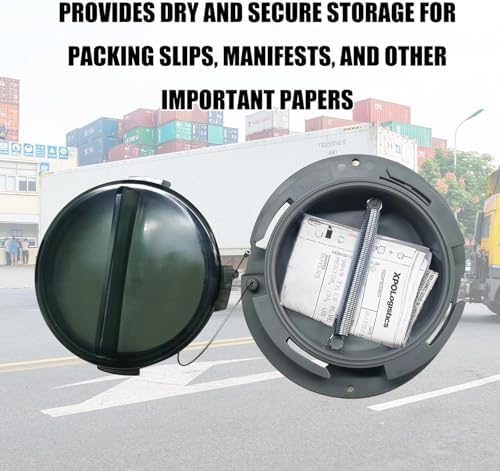 Truck and Trailer Twist Lock Document Holder with Wire Attached Cover, ABS Plastic Document Holder Kit (Opaque Gray) (16 Pack) - Image 4
