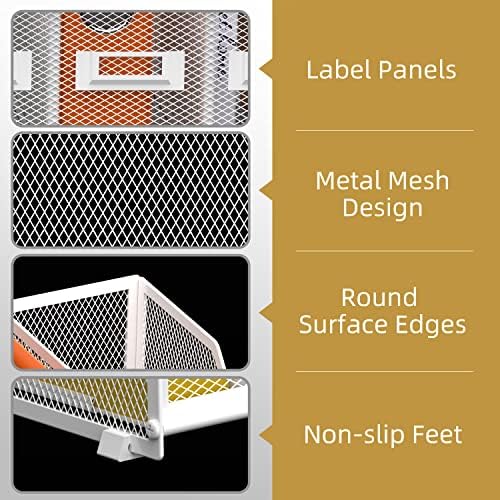 DALTACK 5-Slot Magazine File Holder, Metal Binder Holder, White - Image 3