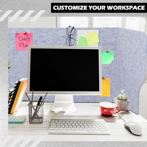 Dunzoom Large Desk Divider Foldable U-Shaped Privacy Partition 48"L x 20"H - Image 5