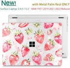 Case for Surface Laptop 5/4/3 13.5 with Metal Keyboard,Strawberries - Image 3