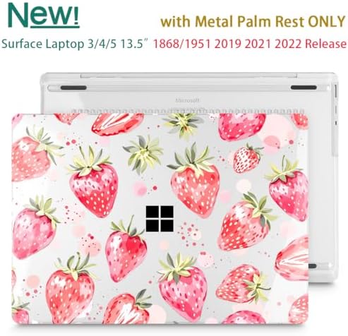 Case for Surface Laptop 5/4/3 13.5 with Metal Keyboard,Strawberries - Image 3