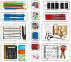 14 PCS Adjustable Clear Drawer Organizer Set - 3-Size Acrylic Storage Boxes for Makeup, Stationery, Kitchen Utensils, Tools & Bedroom Dresser Organization - Image 7