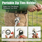 Metal Zip Ties Tool Kit with 300PCS 7.8/11.8/15.8" Stainless Steel Zip Ties - Image 6