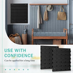 Suzile 2 Pcs 48 Business Card Holder Wall Mount 24 pockets each Business Card Display Wall with Hanging Hardware Acrylic Business Multiple Sticker Display for Office Home, 17.7'' x 15.7'', Black - Image 5