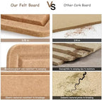 Large Bulletin Board, Foldable 72x48 Inches Cork Board Alternative, Large Felt Board Decorative Pin Board for Wall, Foldable Photo Board Self-Adhesive Vision Board with 36 Pushpins Brown - Image 5