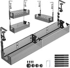 Multi-Model Under Desk Cable Management 2 Pack Metal Under Desk Wire Management Tray Clamp Mount Under Table Cord Management No Damage The Desk by SEYHAKI