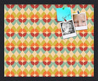 PinPix 21x17 inch Cork Bulletin Board. This Decorative Framed Pin Board Comes with Abstract Pattern in Color Design and Satin Black. Ideal for Home, Office Decor or School (PinPix-564) by PinPixBulletinBoards