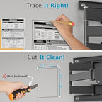 in-Wall Cable Management Kit, Dual Outlet Cable Hider with TypeC/USB Power Port (Unwired), Cutting Template, Perfect for Wall Mounted TVs - Image 7