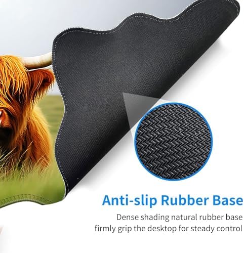 Desk Mat, Mouse Pad with Wrist Rest, 4-in-1 Large Mouse Pads for Desk, Ergonomic Mouse Pad and Keyboard Wrist Rest Gaming Keyboard Mat for Office,Highland Cow - Image 4