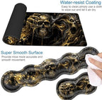 Desk Mat, Mouse Pad with Wrist Rest, 4-in-1 Large Mouse Pads for Desk, Ergonomic Mouse Pad and Keyboard Wrist Rest Gaming Keyboard Mat for Office,Funny Skull - Image 3