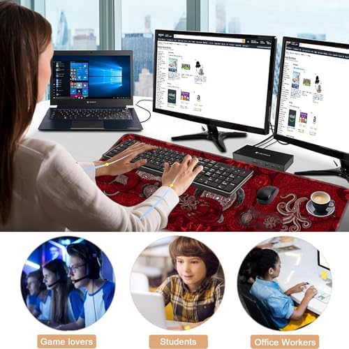 Keyboard Wrist Rest and Mouse Pad with Wrist Support Set Ergonomic Coaster,Memory Foam,Easy Typing Pain Relief,Large XL Desk Mat 31.5"x 11.8",Turtle on Red - Image 7
