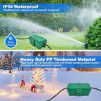 Hrensaw 3PCS Small Weatherproof Electrical Connection Box(Inner 5.5x3x2.2inch),Outdoor Electrical Box,Waterproof Extension Cord Covers for Plug, Extension Cables, Holiday Lights,Green - Image 4