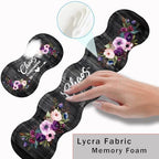 Keyboard Wrist Rest and Mouse Pad with Wrist Support Set Ergonomic Coaster,Memory Foam,Easy Typing Pain Relief,Large XL Desk Mat 31.5"x 11.8",Chaos Coordinator Quotes Vintage Watercolor Floral - Image 5