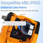 10PK 19mm Replace for Dymo Rhino Flexible Nylon Labels 18489 Black on White - Image 3