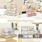 4 Pack Stackable Storage Drawers, Clear Acrylic Organizer, Makeup Organizer - Image 6