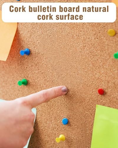 Mifuro 38"x28" Enclosed Bulletin Board, Lockable Weather-Resistant Aluminum Cork Noticeboard for School & Office, Silver Frame w/Cork - Image 7