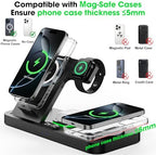 Dual Phone Foldable Wireless Charging Station for Apple, Couple&Family Use - Image 6