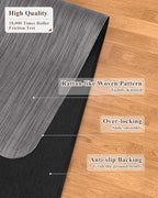 Soimeat Office Chair Mat for Hardwood Floor, 35.4" x 47.2" Non-Slip Desk Computer Chair Mat, PVC Floor Mat for Rolling Chair, Heavy Duty Wood/Tile Floor Protector Desk Rug for Home, Dark Grey - Image 3