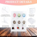 2 Pcs Metal Pegboard Display Stand with 30 Peg board Hooks, Tabletop Pegboard Shelf for Craft Shows & Fairs, Retail Stores, Vendors Arts and Crafts Finishing - 17x13Inch & White - Image 4