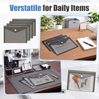 200 Pcs 5 x 7 Clear Black Plastic Envelope with Snap Button Closure A7 Letter Size Filing Envelope Folder Waterproof Clear File Envelopes for Home Office Document Receipt Card Storage - Image 3