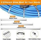 Therwen 600 Pcs Metal Zip Ties Heavy Duty 304 Stainless Steel, Multi Sizes - Image 2