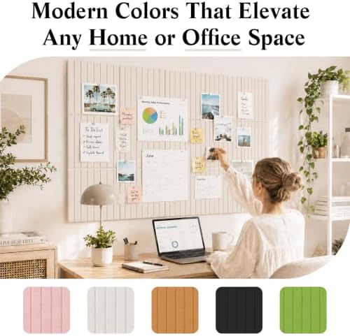 36" x24" Large Felt Bulletin Board, Bold-Stripe 6-Pack Cork Boards - Image 4