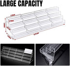 Hoteam Acrylic Business Card Holder for Desk Multiple 16 Slot 4 Tier Large Business Card Organizer Display Rack Clear Plastic Holder Stand for Home(2 Pcs) - Image 2