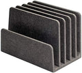 MobileVision Executive Dark Gray Desktop File Folder Organizer and Paper Tray, 5 Slot Dividers by MobileVision
