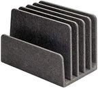 MobileVision Executive Dark Gray Desktop File Folder Organizer and Paper Tray, 5 Slot Dividers by MobileVision