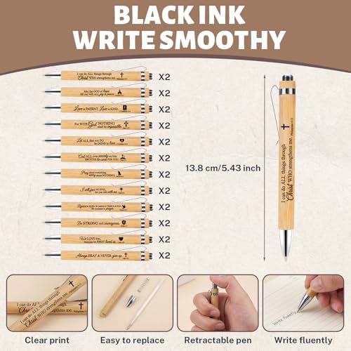 Sprial Notebooks with Pens Bulk, 48 Pack, 5.5 x 4.7 Inch Religious - Image 4