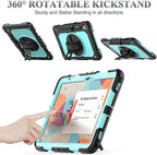 SEYMAC stock Case for Samsung Galaxy Tab S10 Lite / S10 FE / S9 FE 5G / S9 Tablet Case 10.9''/ 11'' Protective with Screen Protector, Pen Holder, 360 Rotate Stand, Hand Strap, Shoulder Strap, SkyBlue1 - Image 4