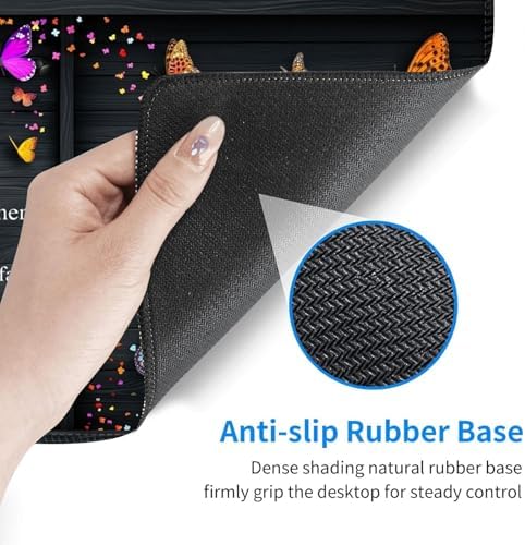 Desk Mat, Mouse Pad with Wrist Rest, 4-in-1 Large Mouse Pads for Desk, Ergonomic Mouse Pad and Keyboard Wrist Rest Gaming Keyboard Mat for Office,Color Butterfly Psalm - Image 3