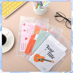 100 Pcs 7x9 Clear Plastic Envelopes, Snap Button Closure - Image 6