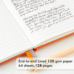 feela Journal Notebook Bulk for School, Hardcover Business Classic Ruled Lined Journals with Pen Holder for Work Office Journaling, with 5 Black Pens, 120 GSM, 5.1”x8.3”, 5 Pack, A5, Solid Colors - Image 3