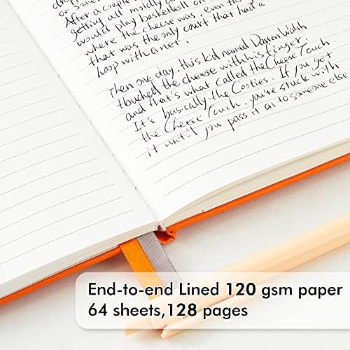 feela Journal Notebook Bulk for School, Hardcover Business Classic Ruled Lined Journals with Pen Holder for Work Office Journaling, with 5 Black Pens, 120 GSM, 5.1”x8.3”, 5 Pack, A5, Solid Colors - Image 3