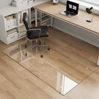 Tempered Glass Chair Mat for Carpet, 30"x55" Clear Floor Mat by MYSUNORIA