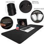 ZORESYN PU Leather Desk Pad, 55.1"x15.8", Black - Image 3