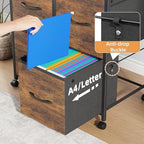 HIGDBFE 4 Drawer Lateral File Cabinet, Mobile Filing Cabinet Printer Stand - Image 5