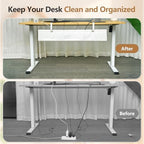 SHUWEI 35.6" Under Desk Cable Management Tray, Mesh, No-Drill Mount, Black - Image 5