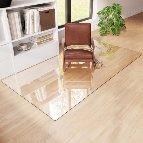 Tempered Glass Chair Mat for Carpet 80"x40", Floor Protector - Image 3