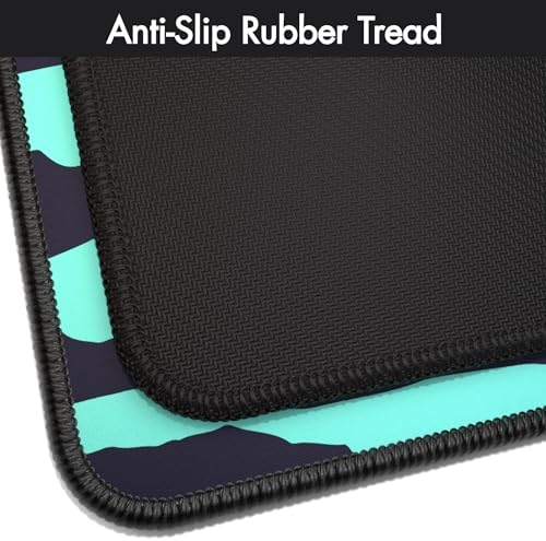 Gamer Boss - Gaming Mouse Pad - 48 x 24 Inches - 4mm Thick with Stitched Edges, Non-Slip Rubber Base, Premium Cloth Mousepad, Desk Mat for Laptop, Keyboard, Computer & PC (Mega, Blue Zebra) - Image 5