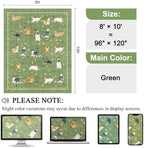 DUKINO 8x10 Area Rug, Washable Dog Rugs for Living Room Soft, Green - Image 2