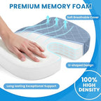 TushGuard Memory Foam Office Chair Seat Cushion - Light Blue, Large - Image 3