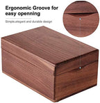 MaxGear Walnut Wood Business Card Organizer for 2.2" x 3.5" Cards - Image 4