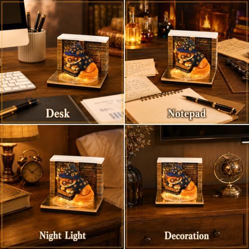 Time Piece Calendar 2027, 3D Sticky Notes Magic Cat Weekly Desk Calendar - Image 5