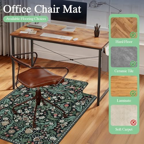 Office Chair Mat for Hardwood Floor & Tile Floor,48"X 60"-Convex Green - Image 3