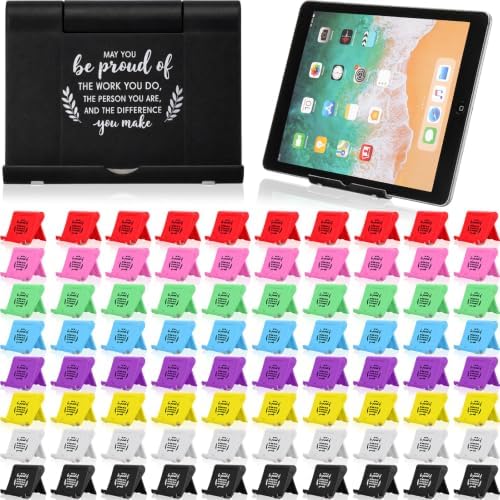 80 Pcs Employee Gift Bulk for Christmas, Phone Stand Holder, Multicolor by Qunclay