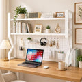Lefedrasticity 3 Tier Desktop Bookshelf with Pegboard Desktop Organizer Shelf for Dorm Heavy-Duty Desk Shelf Organizer Desk Bookshelf for Office Dorm Room Gaming Desks (White, 45.3" L) by %F0%9D%97%9F%F0%9D%97%B2%F0%9D%97%B3%F0%9D%97%B2%F0%9D%97%B1%F0%9D%97%BF%F0%9D%97%AE%F0%9D%98%80%F0%9D%98%81%F0%9D%97%B6%F0%9D%97%B0%F0%9D%97%B6%F0%9D%98%81%F0%9D%98%86